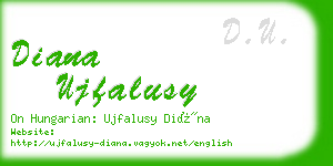 diana ujfalusy business card